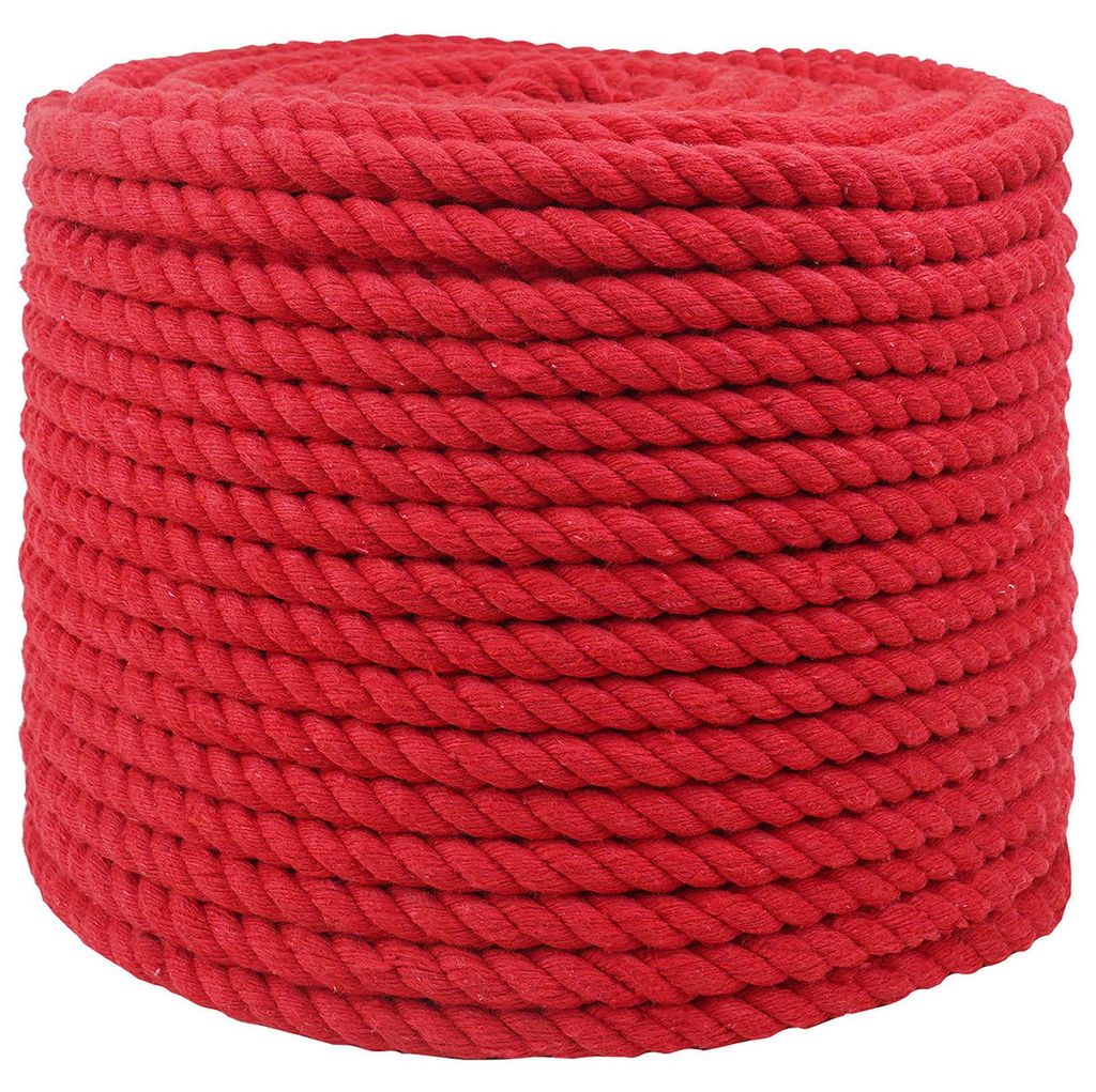 vidaXL Seil Rot 1,4 x 1,4 x 2500 cm Baumwolle
