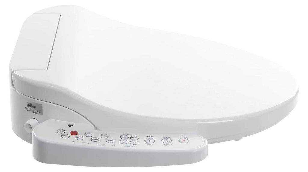 Intelligenter Bidet-Toilettensitz - Elektronischer Dusch-WC-Aufsatz - 220V EU-Stecker - Beheizter Sitz & Warmwasser - Warmlufttrockner 250 W - LED-...