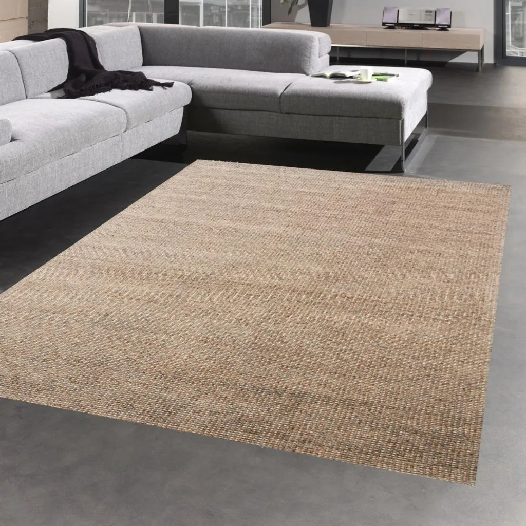 Tapis terracotta 120x170 cm en velours court doux pour chambre d'amis