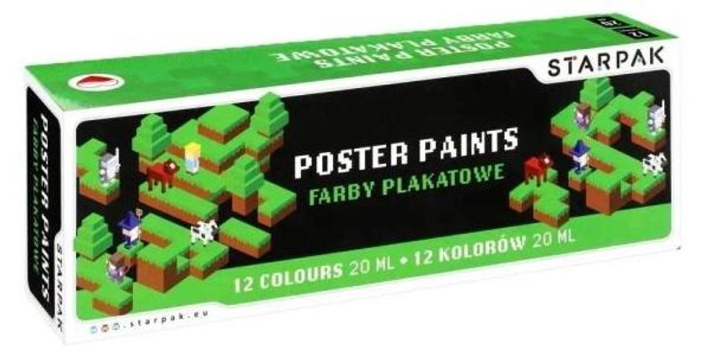 Plakatfarben, 12 Farben à 20 ml