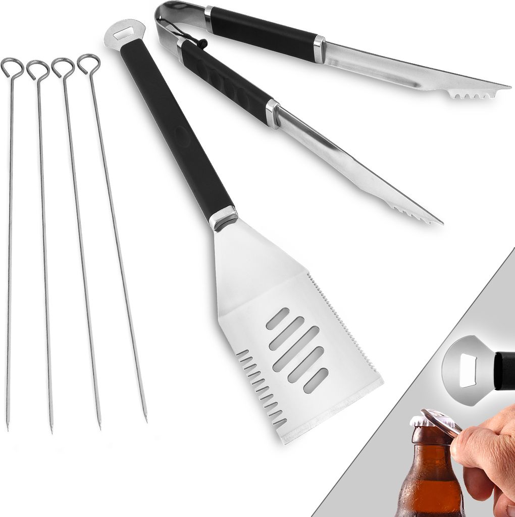 Couverts à barbecue 6 pièces en acier inoxydable avec Image du produit 