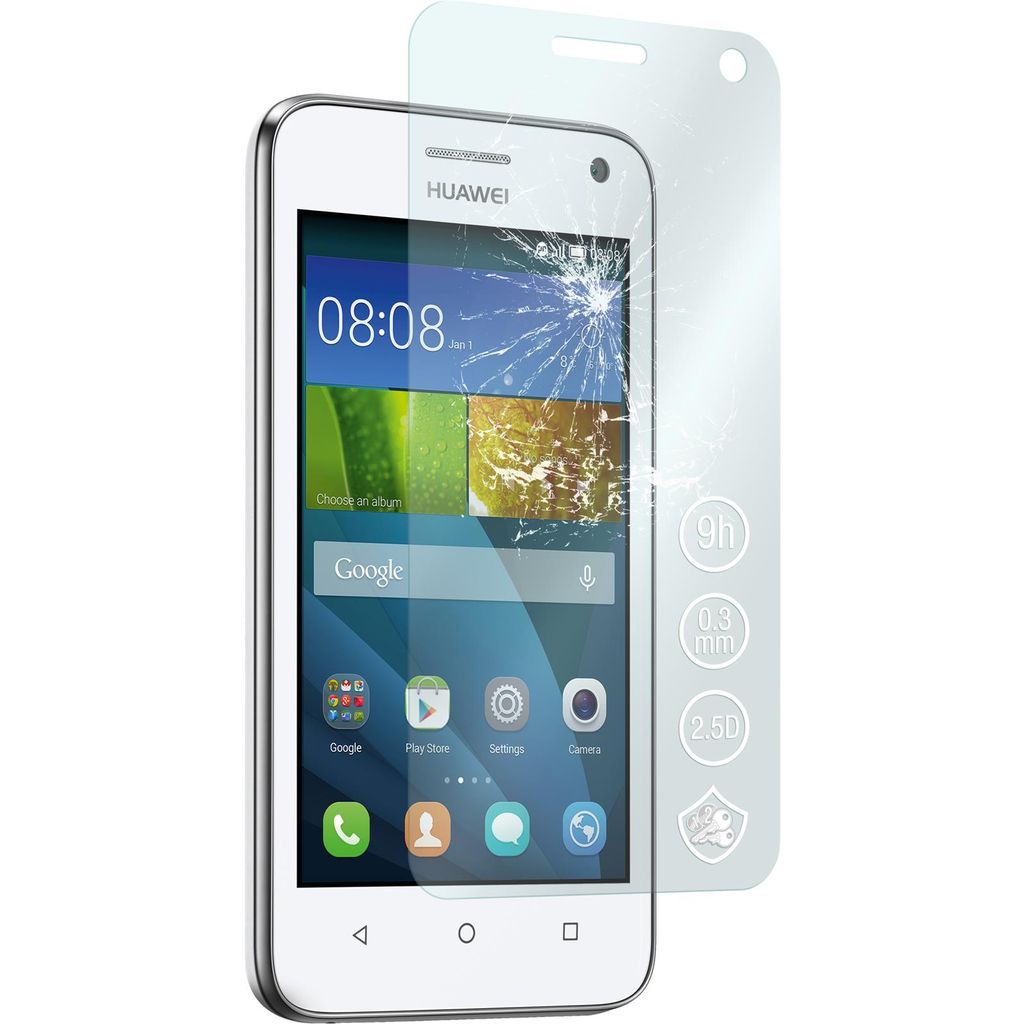 3er-Pack PhoneNatic Glas-Folie klar kompatibel mit Huawei Y360 - Panzerglas für Y360