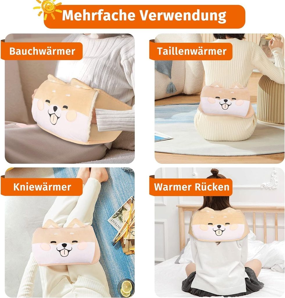 Wärmflaschengürtel,1L Wärmflasche Gürtel 3 in 1 Tragbar PVC Produktbild 4