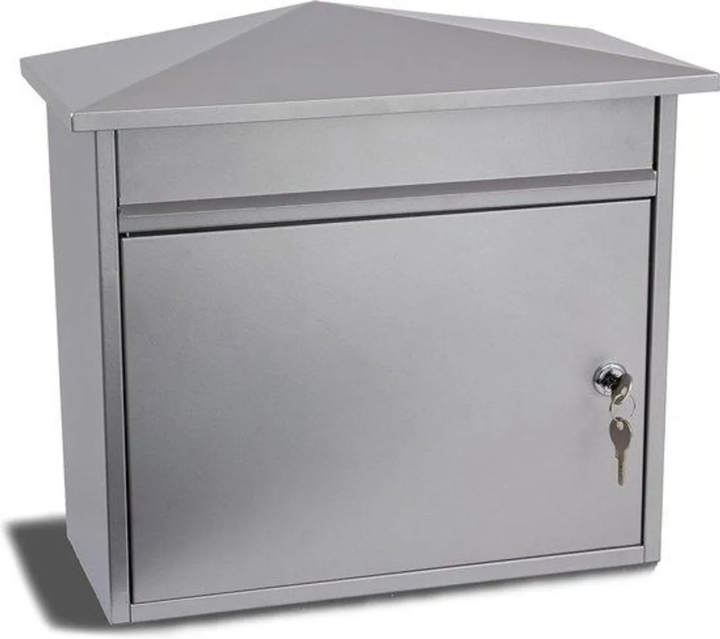 Boîte aux lettres Mersey argent anti-vol en acier pour courrier sec