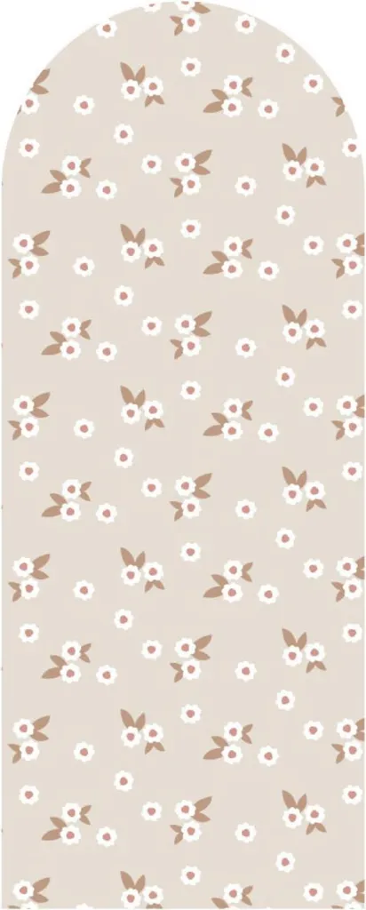 Sticker in Vinile Arco Floreale Beige 60x150 cm - Arredo Boho Chic Casa