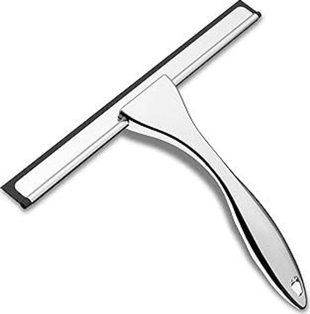 Raschietto per doccia in acciaio inossidabile, raschietto per doccia 25,5 cm, raschietto per finestre, raschietto per pareti doccia, raschietto per acqua per bagno, specchio, piastrelle, auto