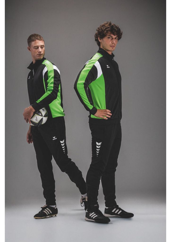 Erima Celebrate 125 Trainingsjacke Schwarz/grüner Gecko - 3XL