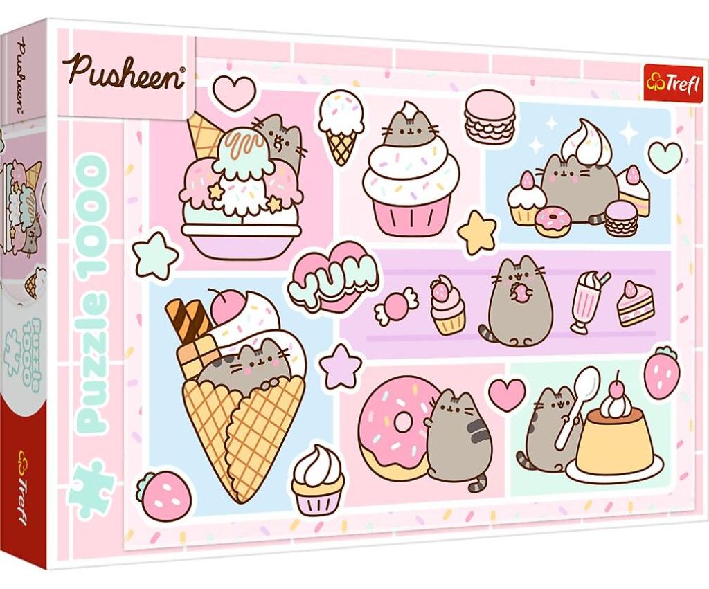Puzzle Trefl Pusheen, 1 000 pièces, 68 x 48 cm, 10938 Image du produit 