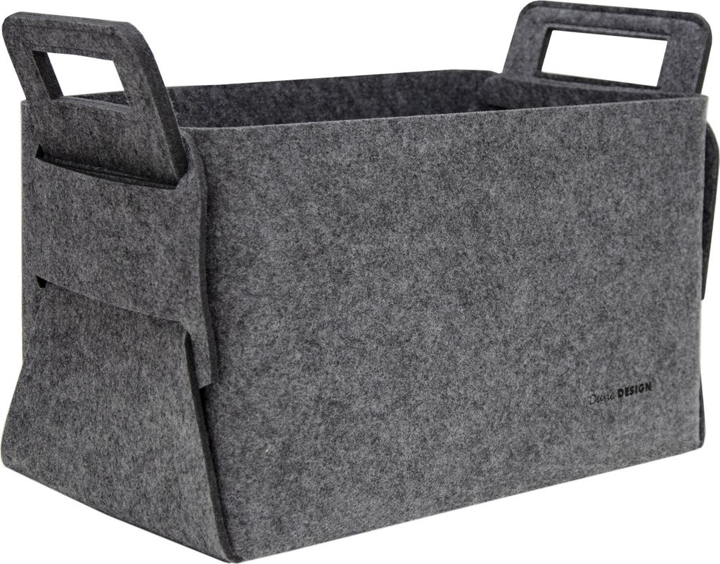 25L Filz Aufbewahrungskorb 37x24x37 cm Holz Kaminholzkorb Produktbild 