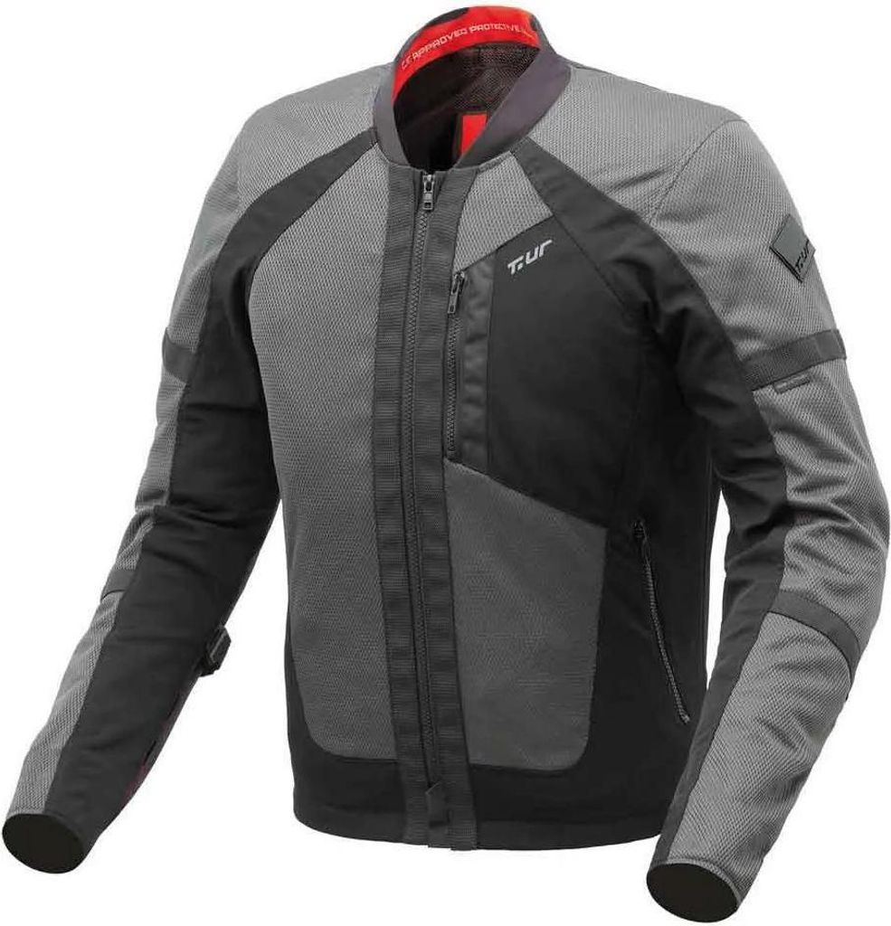 T.UR Atlas Sommerjacke Grau Schwarz mit europäischer Zulassung größe XXL