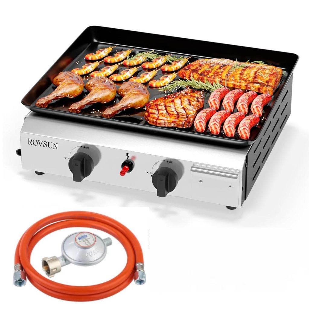 FCH Plynový gril Stolný plynový gril s 2 horákmi 5,86 kW, Obrázok produktu 