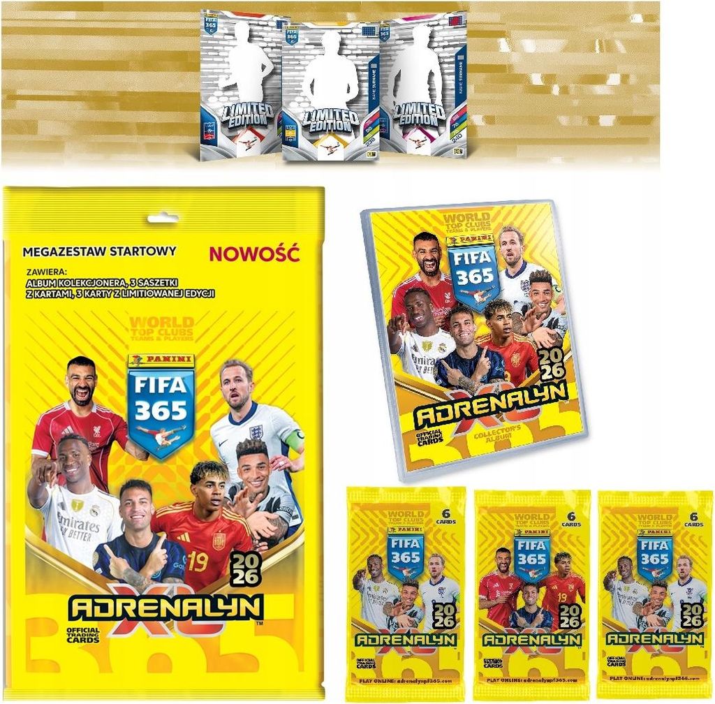 ALBUM PANINI FIFA 365 2026 MEGASTART-SET + 3 SACHTS und 3 Produktbild 