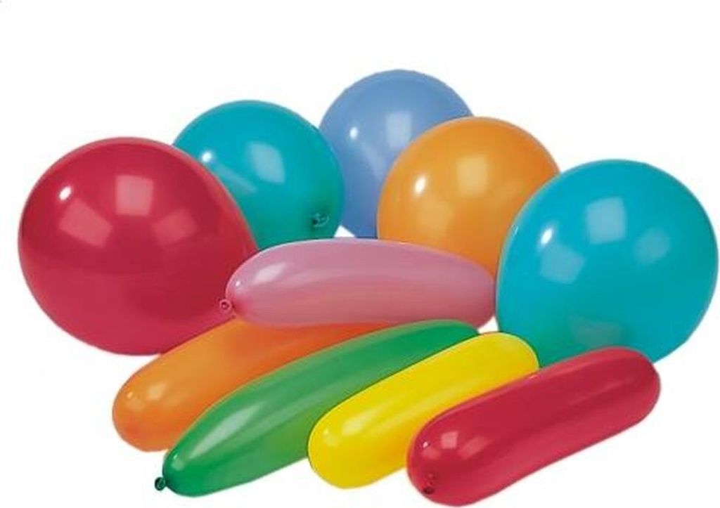 Luftballons farbig sortiert "verschiedene Formen" Produktbild 