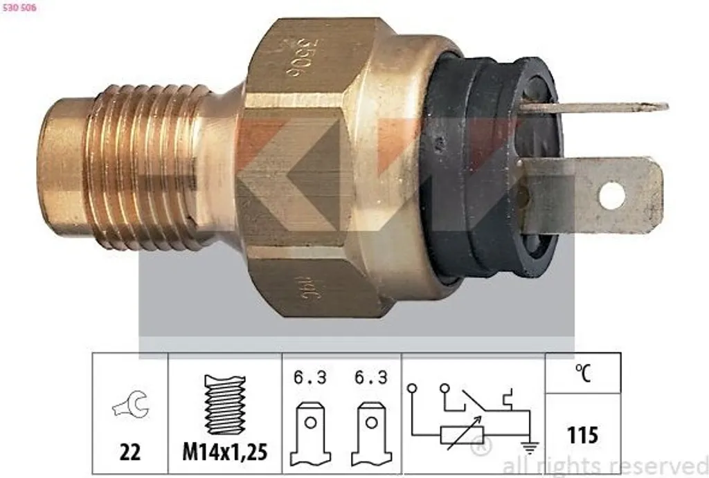 Capteur de température liquide refroidissement KW 530 pour votre moteur