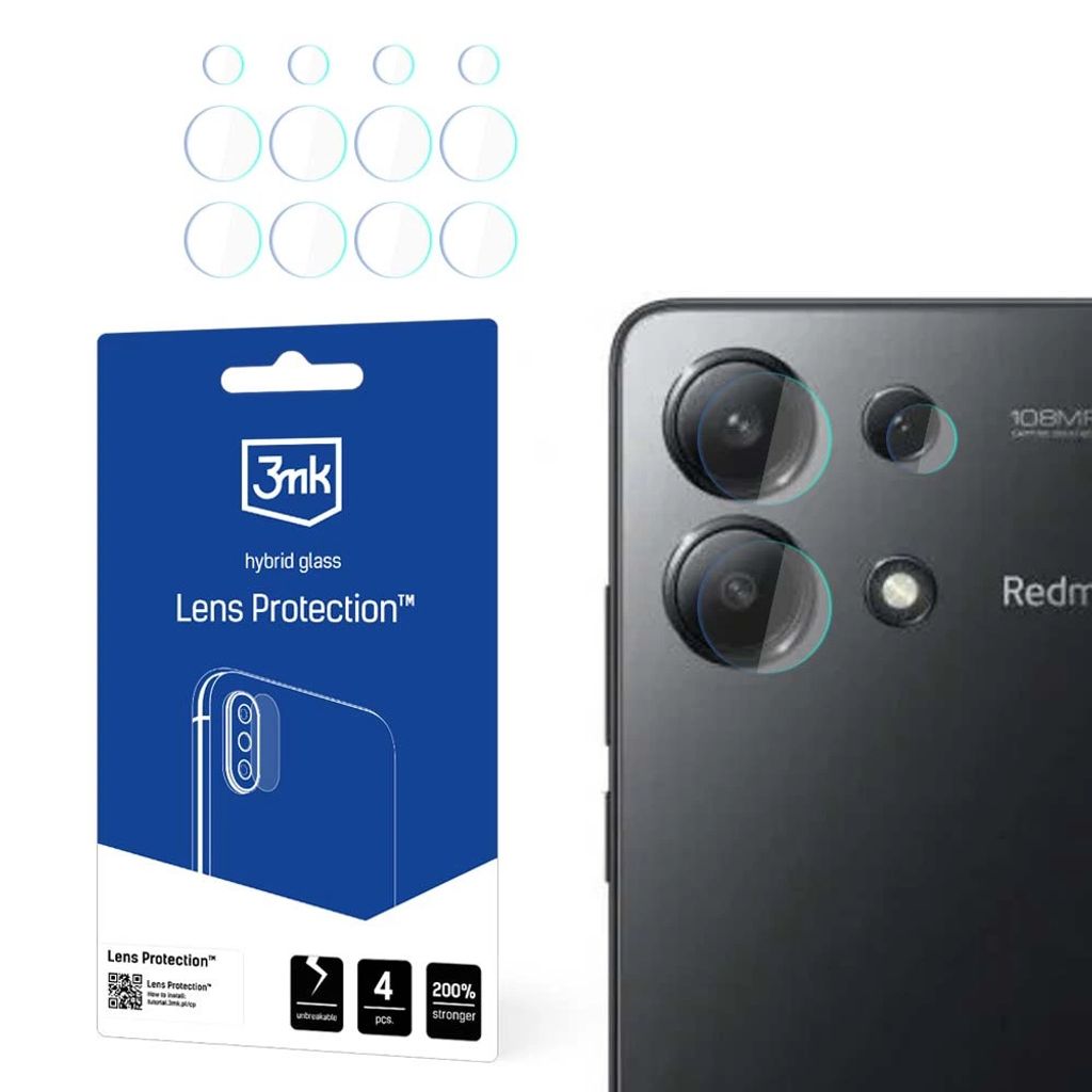 3mk Hybridglas Lens Protection für Xiaomi Redmi Note 13 4G Produktbild 