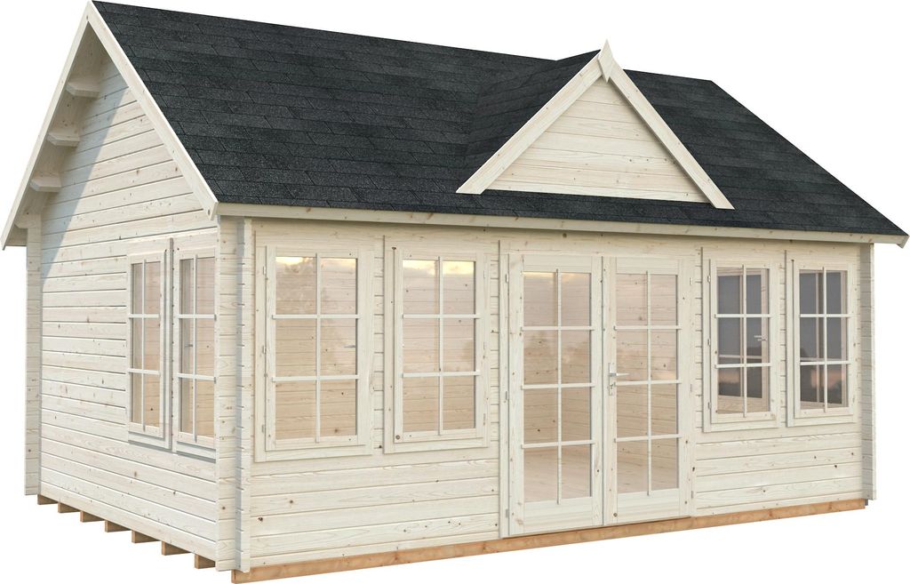 Palmako Gartenhaus Claudia 19,4 m² - 44 mm Transparent tauchimprägniert