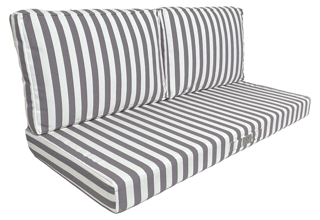 Coussins pour salon de jardin déhoussable 100x50cm - Rayure Image du produit 