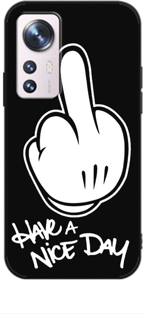 König Design Hülle kompatibel mit Xiaomi 12 Pro Kunststoff Soft Handyhülle - Handy Case Have a nice Day