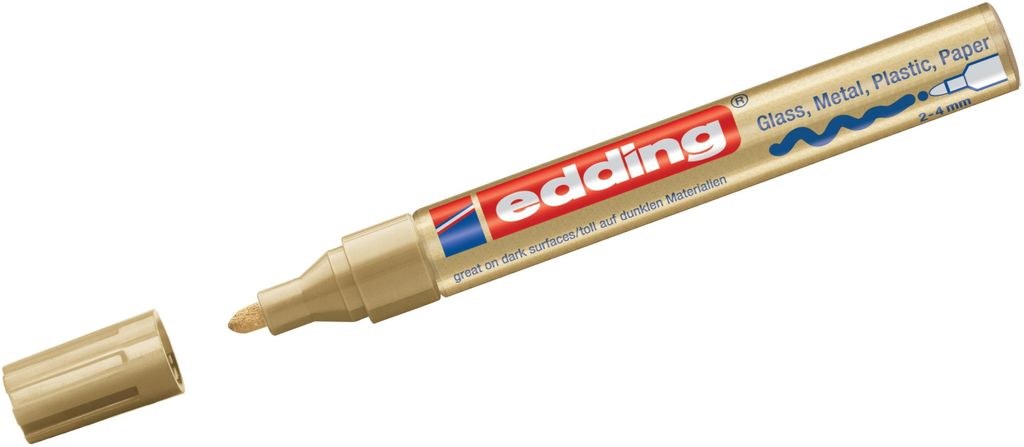 Edding 750, Gold, Mehrfarbig, 1 Farben, Rundspitze, Rund, 2 Produktbild 