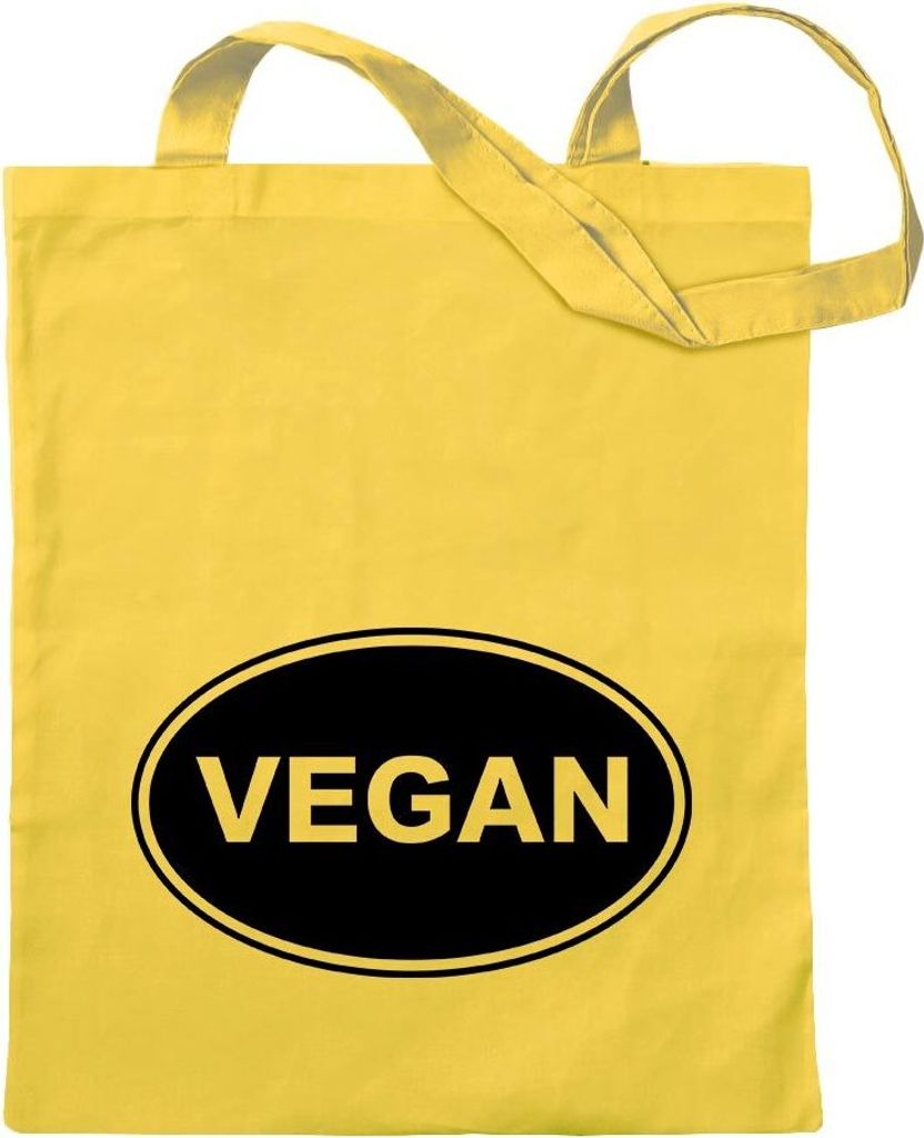 Kiwistar - Baumwolltasche - gelb - Vegan - Tragetasche Stoffbeutel Umhängetasche langer Henkel