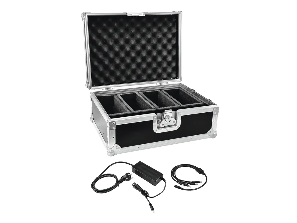 Projecteur AKKU Flat Light 1 Set de 4 avec Valise de Transport et Charge