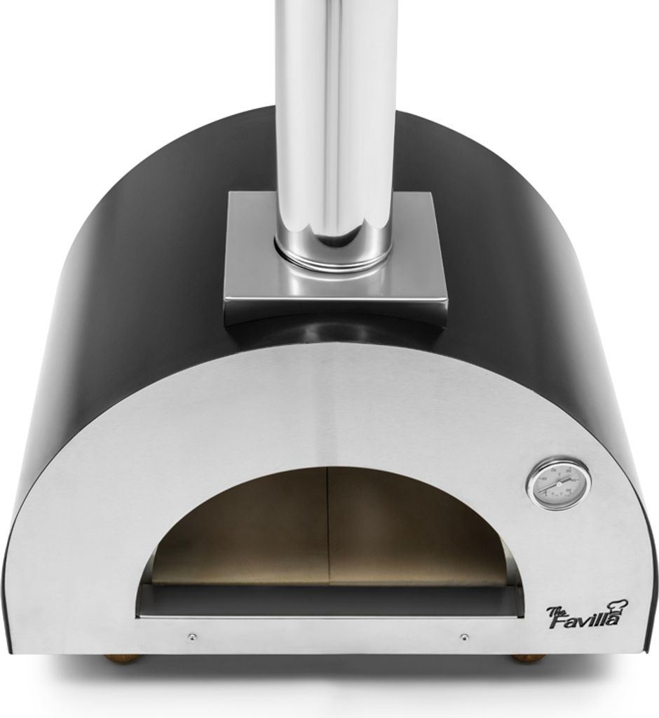 TheFavilla "OVENELLA" Edelstahl Pizzaofen für Garten & Terrasse – Premium Outdoor Pizzaofen für knusprige Steinofen-Pizza