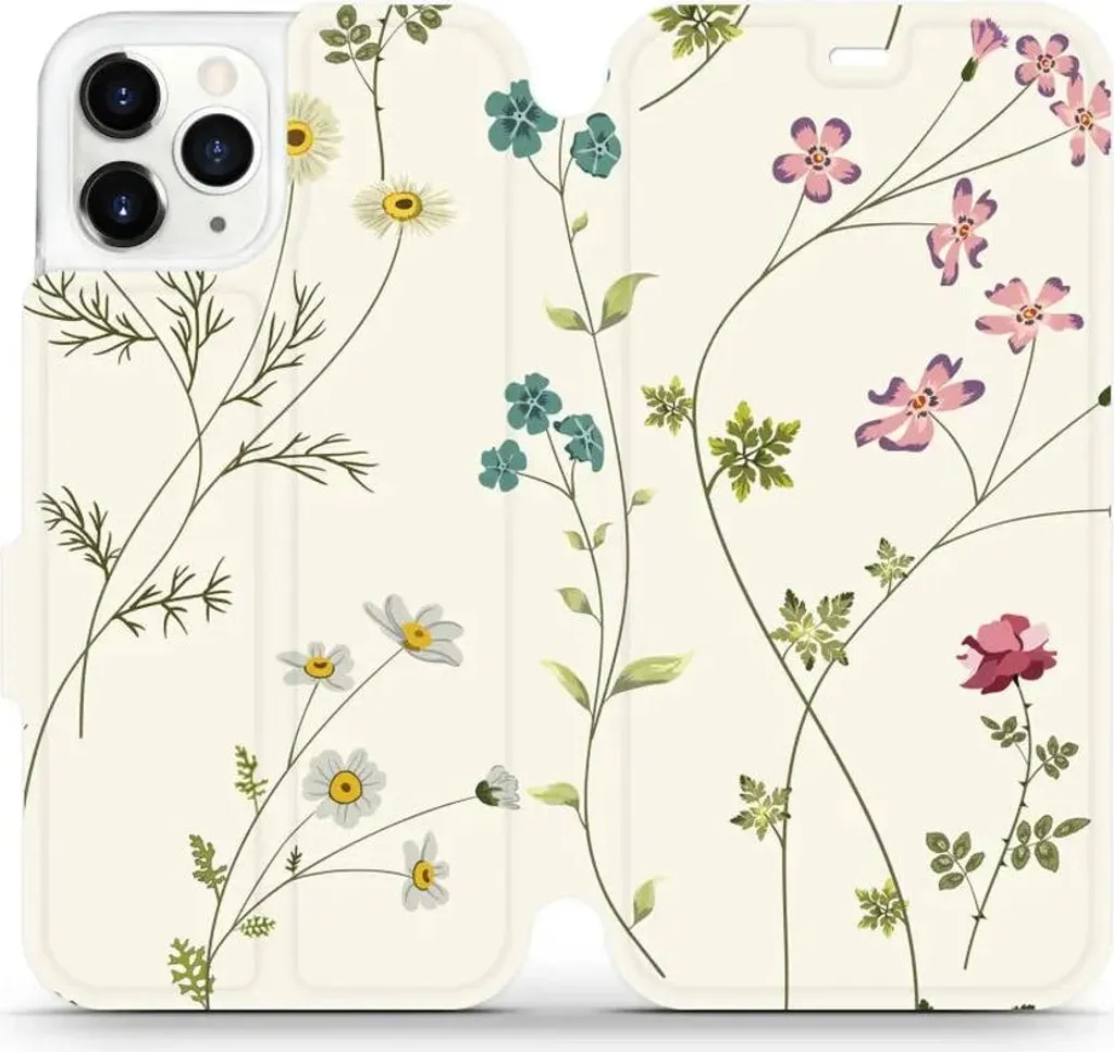 Mobiwear Book per iPhone 11 Pro: Il Fascino dei Fiori di Campo