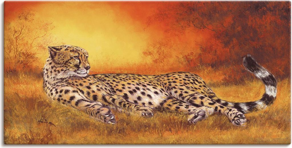 ARTland Leinwandbild Gepard Größe: 40x20 cm Produktbild 