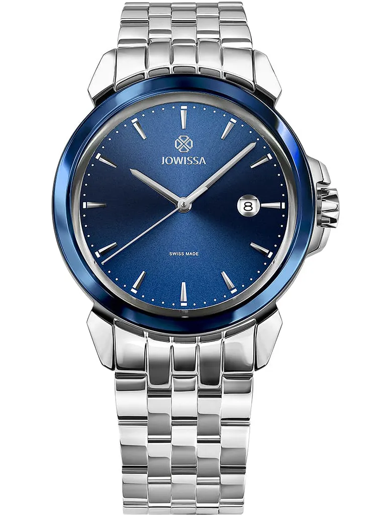 Montre classique homme Jowissa J4.255.L avec cadran bleu soleillé luxe