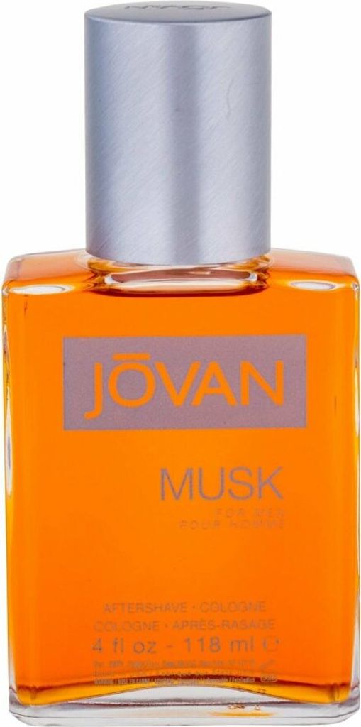 A bottle of Jovan Musk for Men Aftershave Cologne.