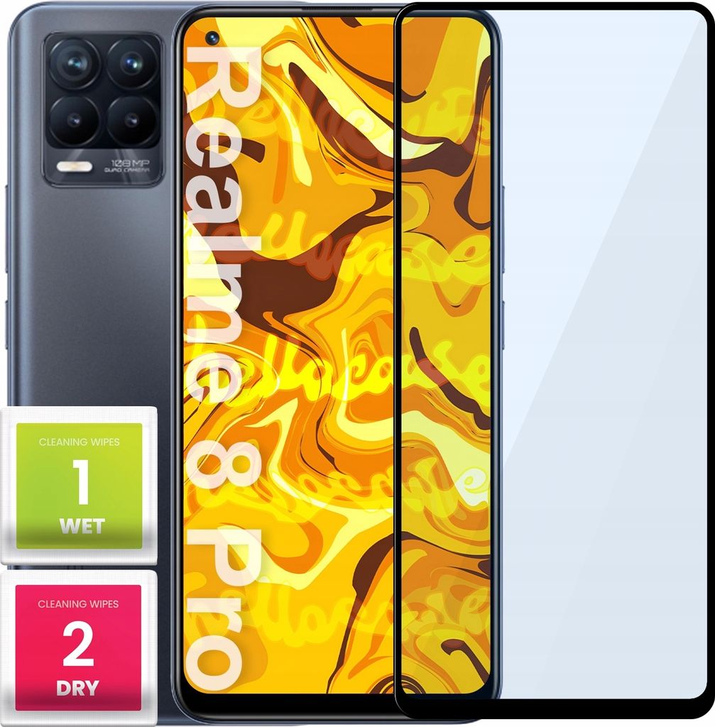 Glas für REALME 8 PRO Panzerglas Panzerfolie Schutzglasfolie Displayschutzglas Echt Glas Schutz Folie Display Glasfolie 9H