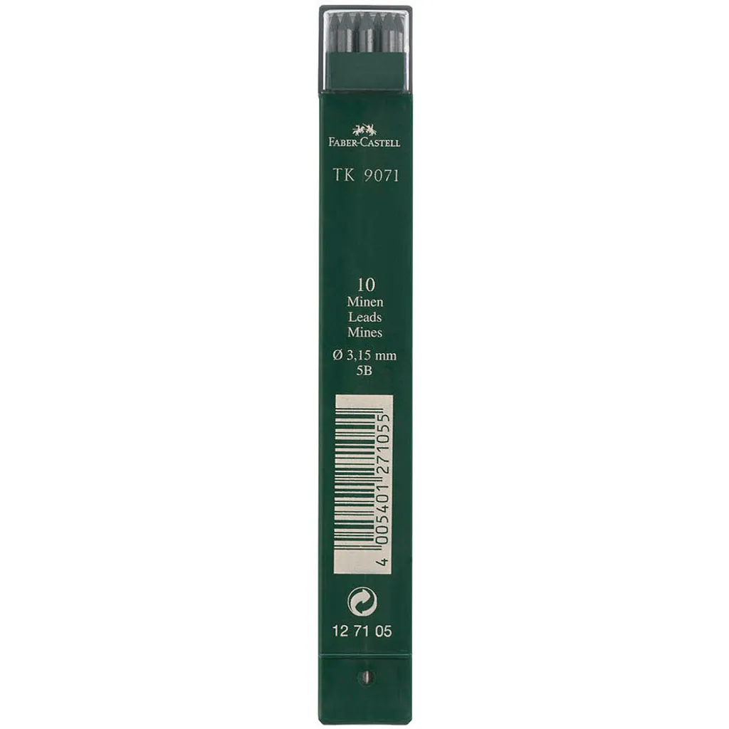 Mines TK 3.15 mm 5B Ultra Noires Faber-Castell 127105 Haute Résistance