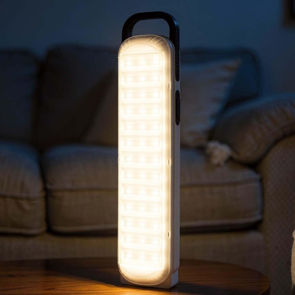 Avizar, Notfalllampe 42 LED 1800 mAh tragbar, Weiß