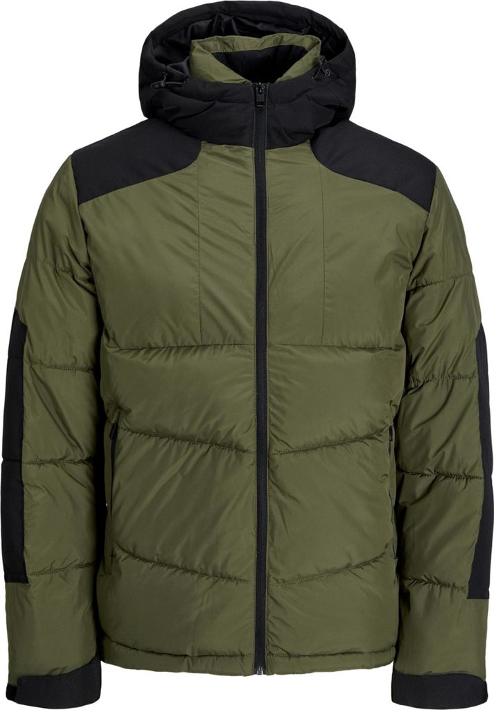 Jack & Jones Jacke Otis Puffer Übergangsjacke mit Kapuze und Kordelzug