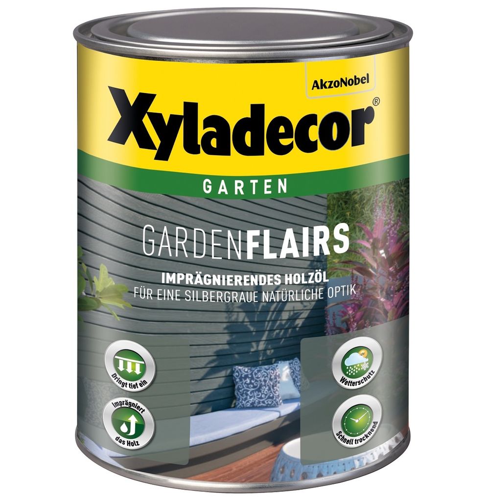 Xyladecor Gardenflairs Klassik Grau 1 l Außen Imprägnierung Produktbild 