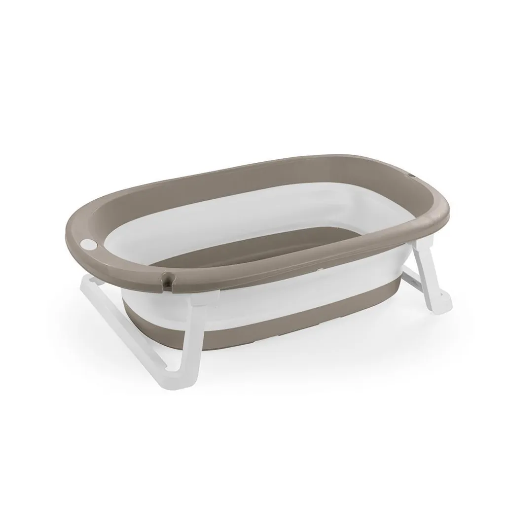 Baignoire bébé pliable Dolu 3-en-1 Stone Gray avec support et pot