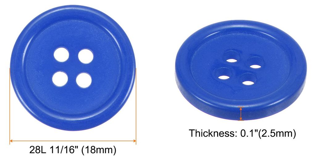 10 Stš¹ck Kn?pfe Gro?e N?hkn?pfe 11/16"(18mm) Harz Kunststoffkn?pfe Flach 4 Loch Rund Bastelkn?pfe zum N?hen Bekleidung Jacke Hemden Mantel Blaze...
