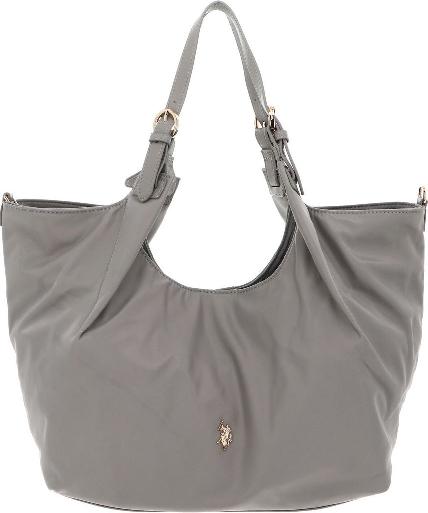 U.S. POLO ASSN. Shopper Schultertasche Houston Folding Shopping Bag Grey hellgrau