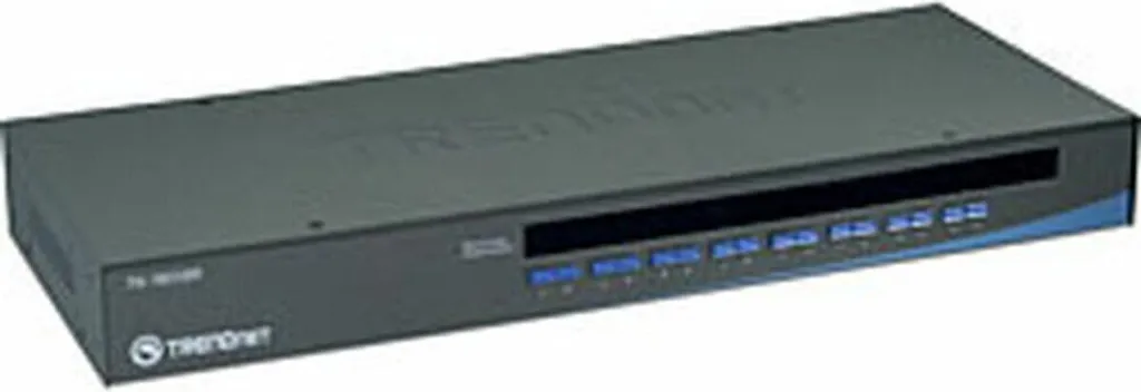 Boîtier KVM TRENDnet 16 ports à double connectique USB PS2 et rack 19