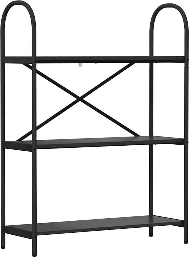 Bücherregal Schwarz Eichen-Optik 80 x 30 x 109 cm Holzwerkstoff