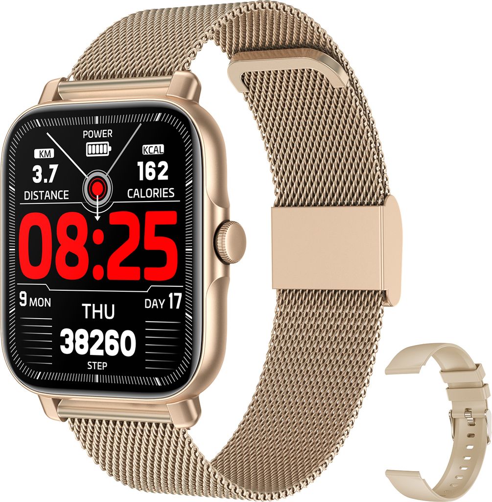 Smartwatch GT30 1.69'' Sportuhr BT3.0 + BT5.1 Intelligente Uhr IP67 Wasserdicht Fitness-Tracker Multifunktionsuhr Kompatibel fuer Android iOS Damen...
