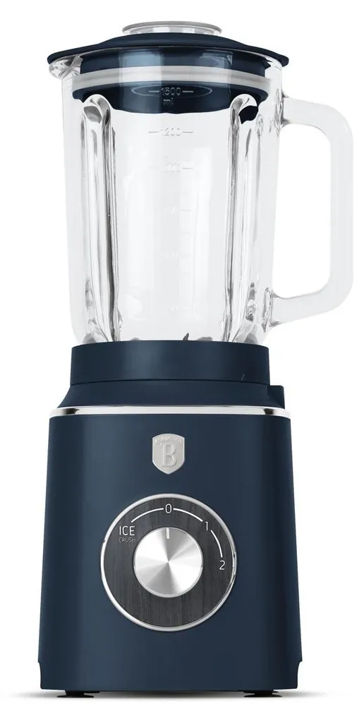 Blender Smoothie 1000W - Bol Verre 1,5L - Berlinger Haus Bleu Mat Mixeur