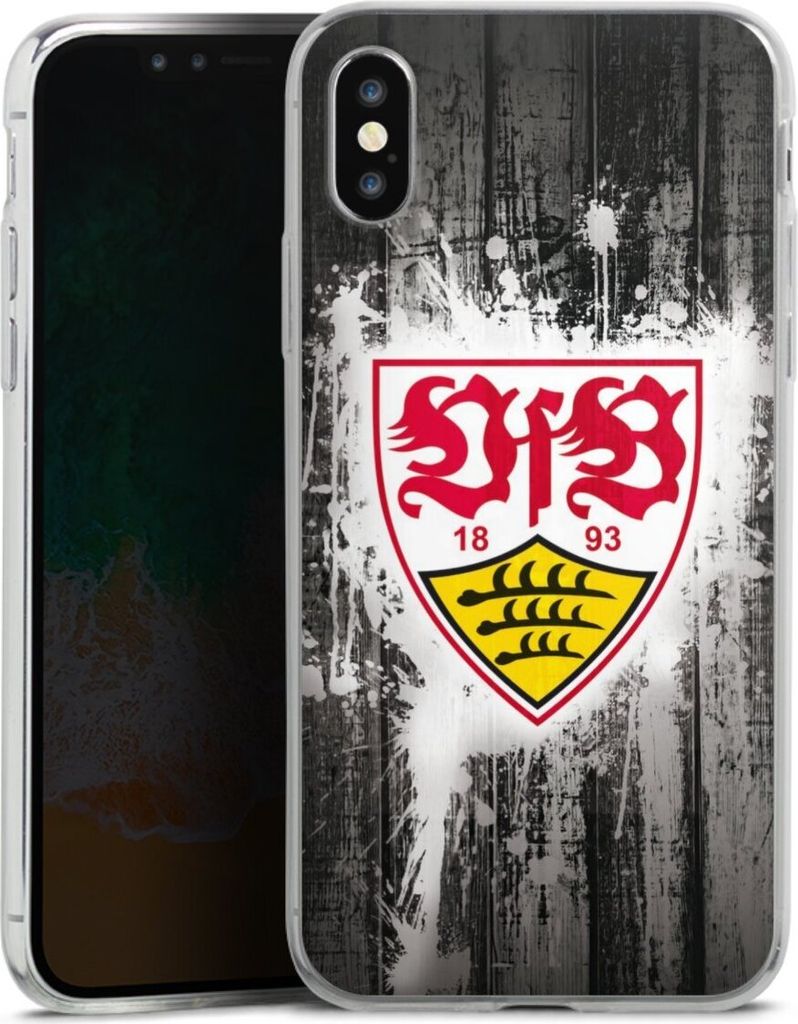 DeinDesign Slim Hülle für Apple iPhone X Silikon Case Ultra Dünn Handyhülle Bundesliga Offizielles Lizenzprodukt VfB Stuttgart
