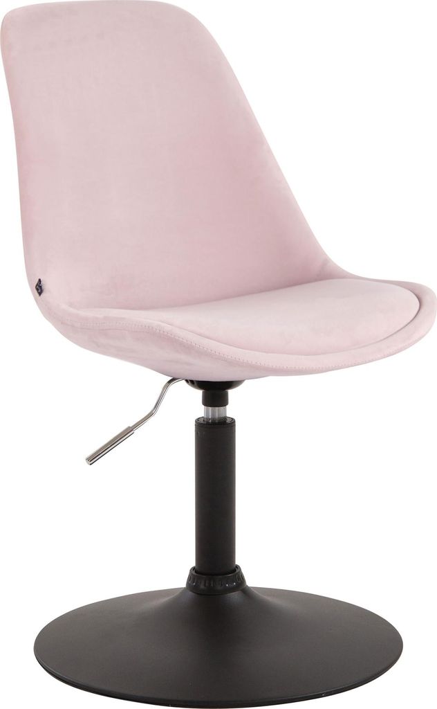 Esszimmerstuhl KENIM - Samt Pink 48x57x76 cm Schwarz | Essstühle Esszimmerstühle Küchenstühle Wohnzimmerstühle