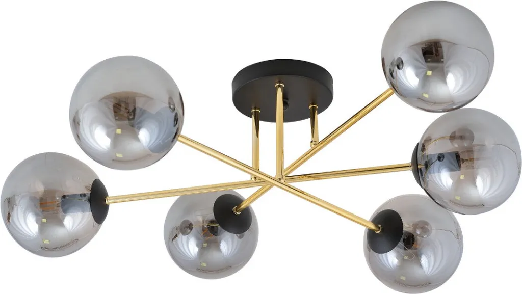 Lustre Emibig Magnum 1269/6 graphite avec 6 abat-jours design 2xE14 10W