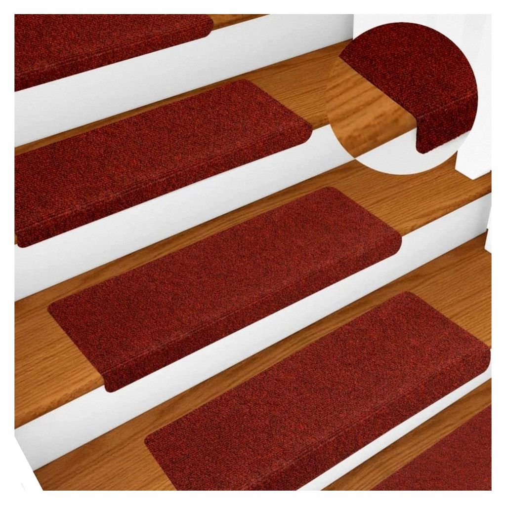 Stufenmatten 5 Stück bordeauxrot 65x21x4 cm