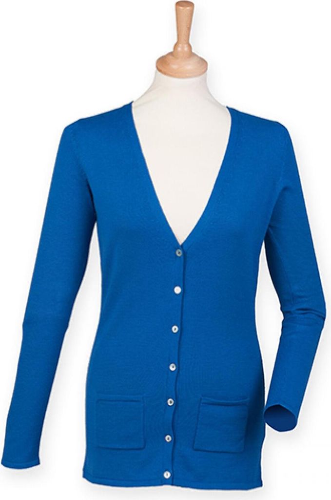 Henbury H723 | Ladies V Button Cardigan - Farbe: Royal - Größe: L