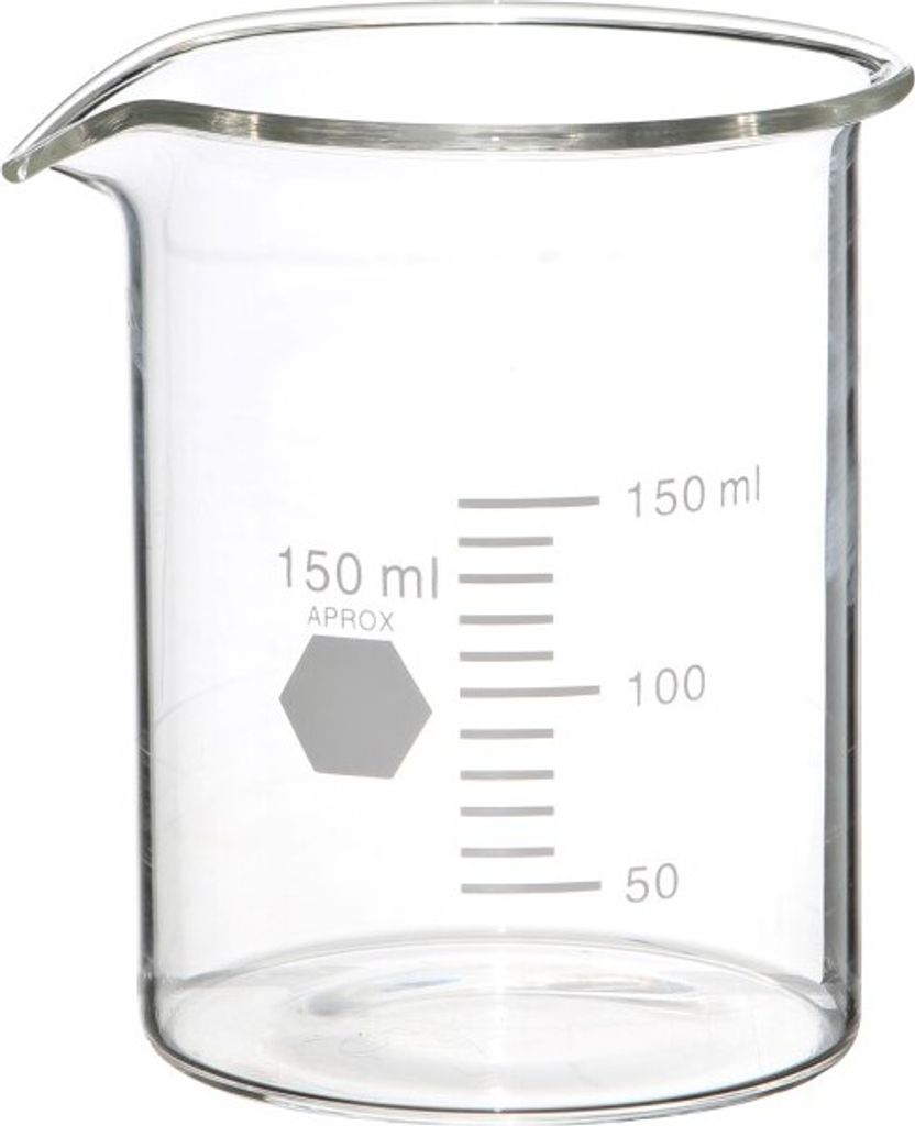 Glasvase Laborglas h. 11cm Ø 9cm | Becherglas