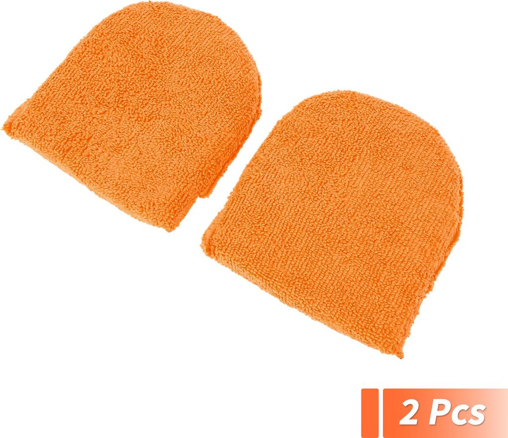 2 Stück Autowaschlappen Schwamm Autoreinigung Trockenwischtuch Autowaschwerkzeug 12x11,5x2cm Orangene Farbe