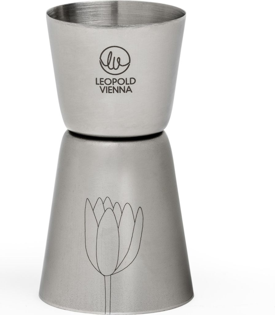 LEOPOLD Barmaß Flowers Edelstahl